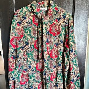 80's Vintage Paisley Blouse